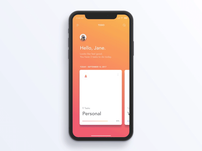 Mobile optimised gif showing contact form