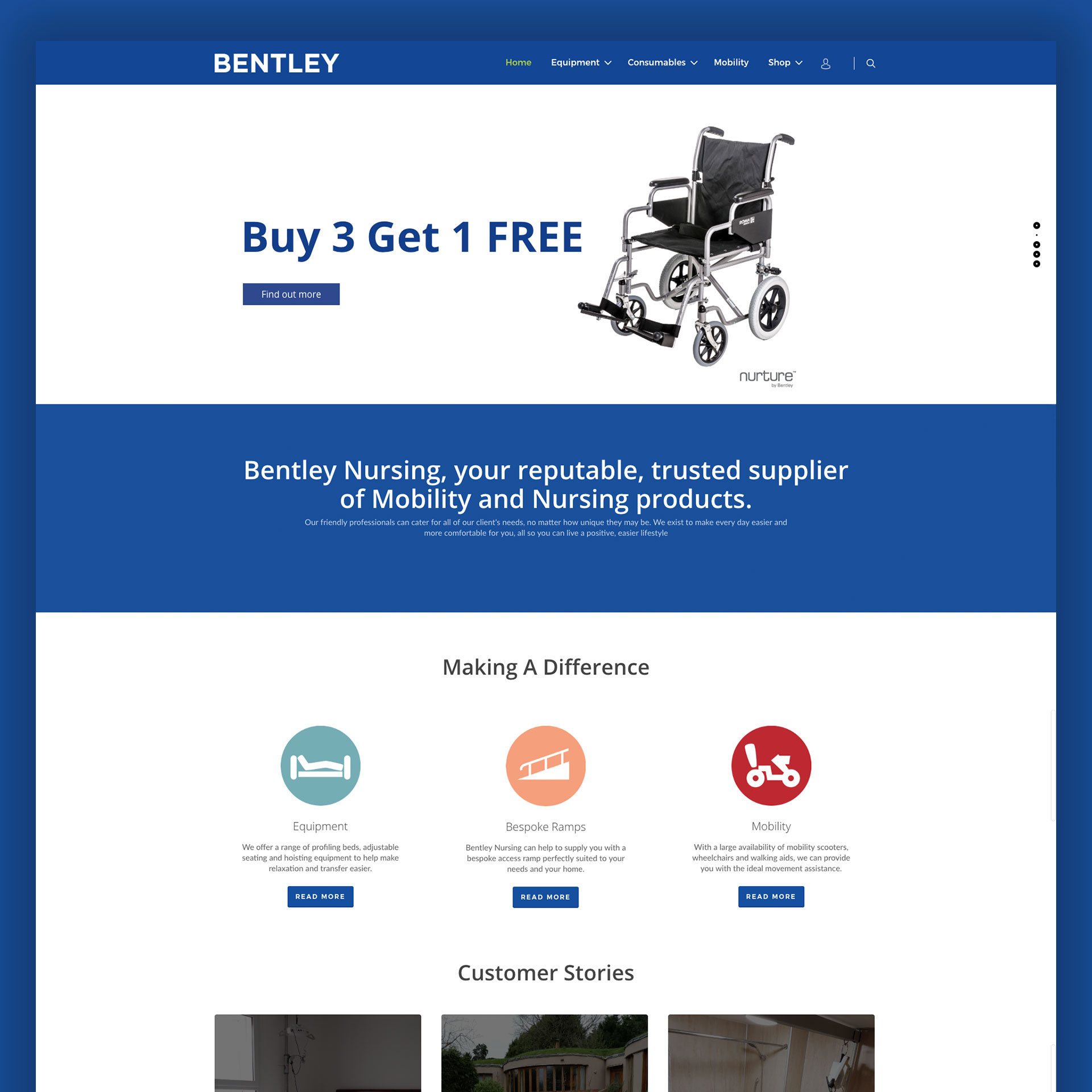 Screenshot of bentleys website.