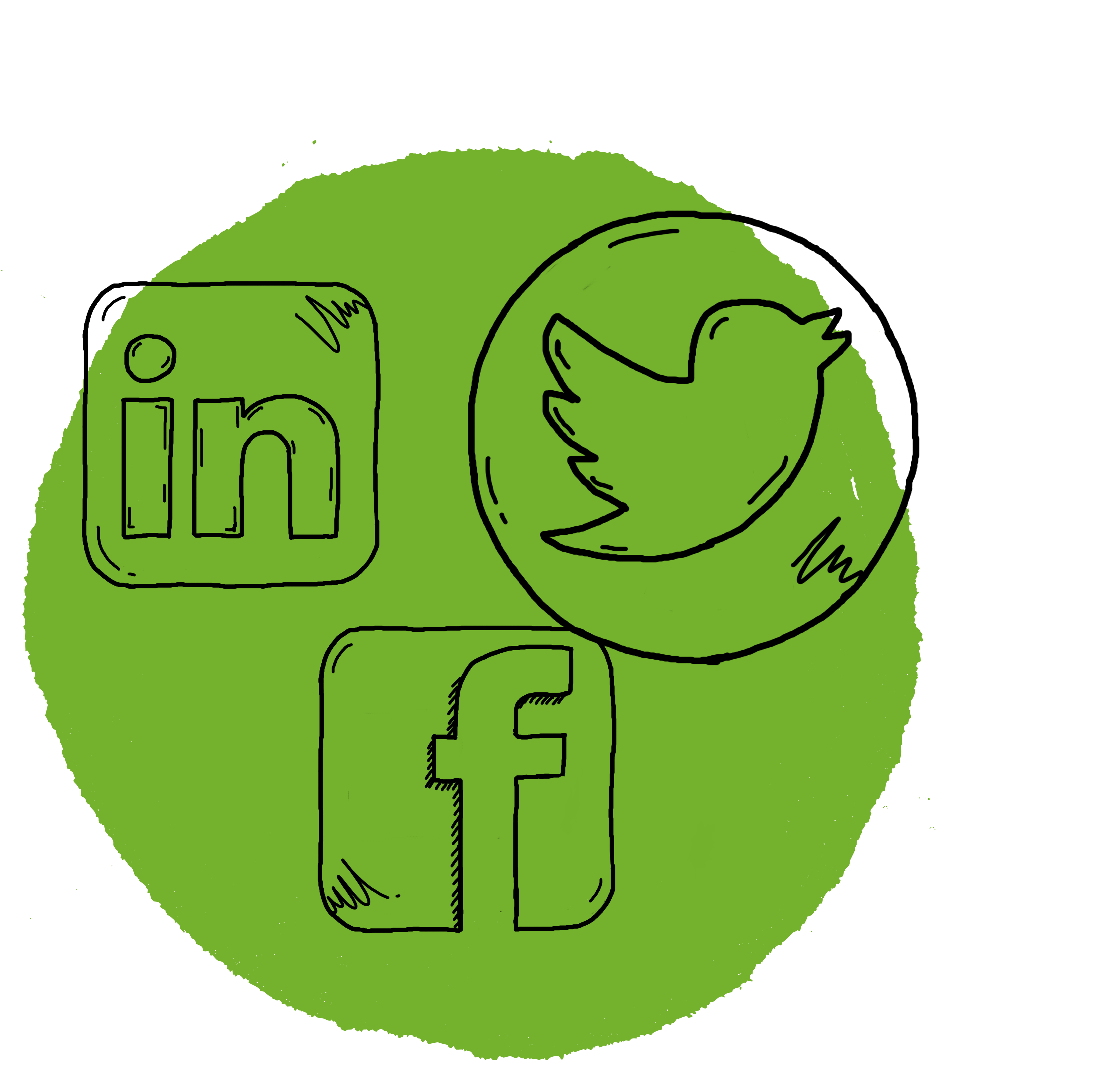 Green social media circle