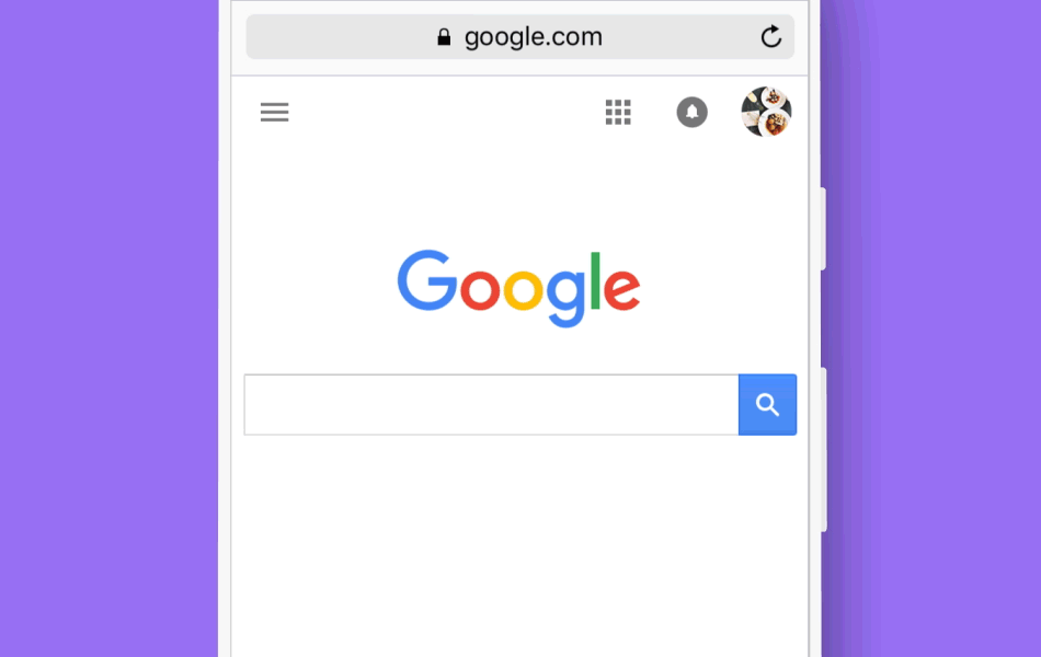 google my business scroll through