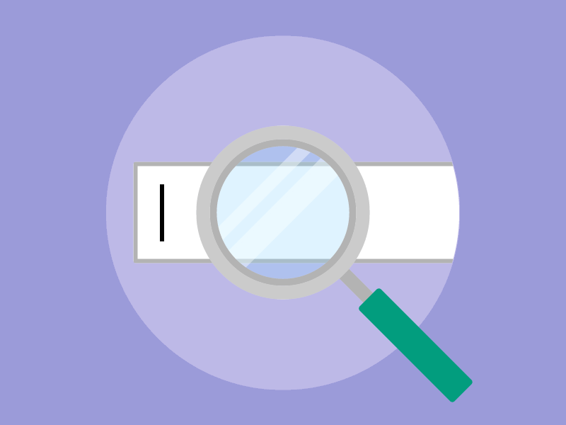Purple search bar animation
