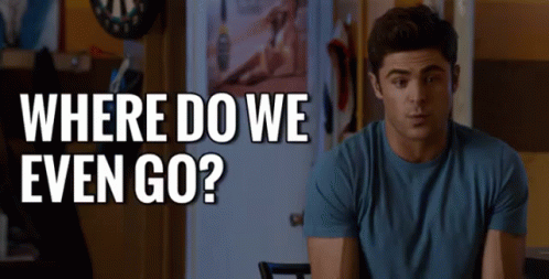 Zac Efron where do we even go gif